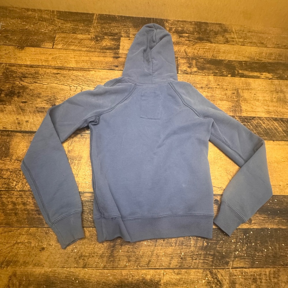 Abercrombie Fitch Blue Graphic Hoodie‎ Sweatshirt Size Medium Cotton - Picture 6 of 6